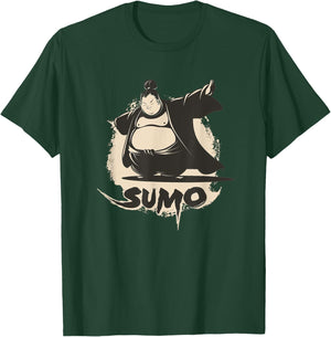 Cool Sumo Outfit -Kids Sumo Fighter Black Small Cartoon Pop T-Shirt - T-Shirt | Forest