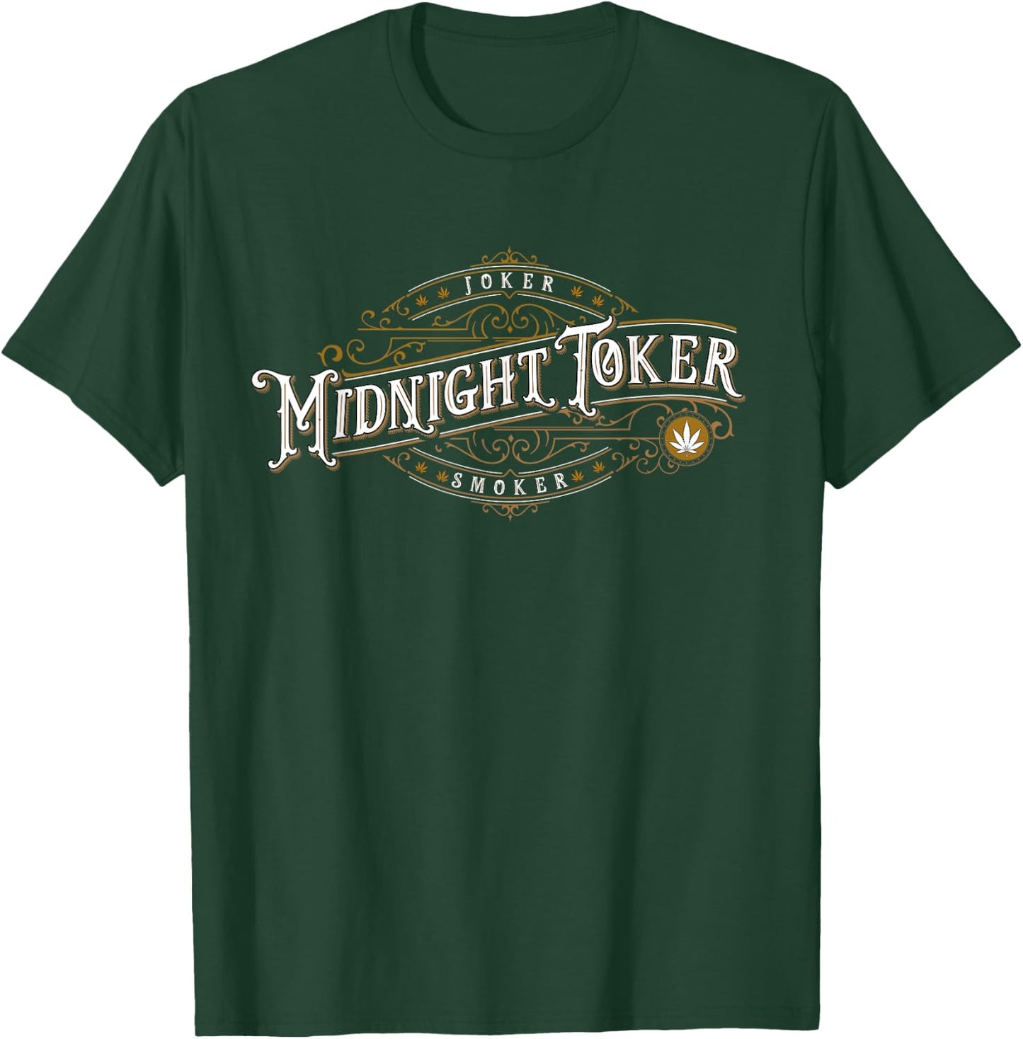 Joker Smoker Midnight Toker Vintage 420 T-Shirt - T-Shirt | Forest