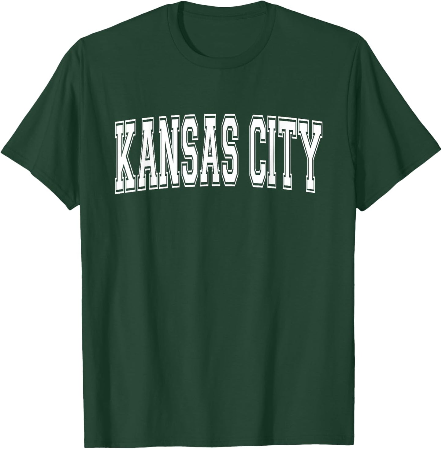 KANSAS CITY KS KANSAS USA Vintage Sports Varsity Style T-Shirt - T-Shirt | Forest