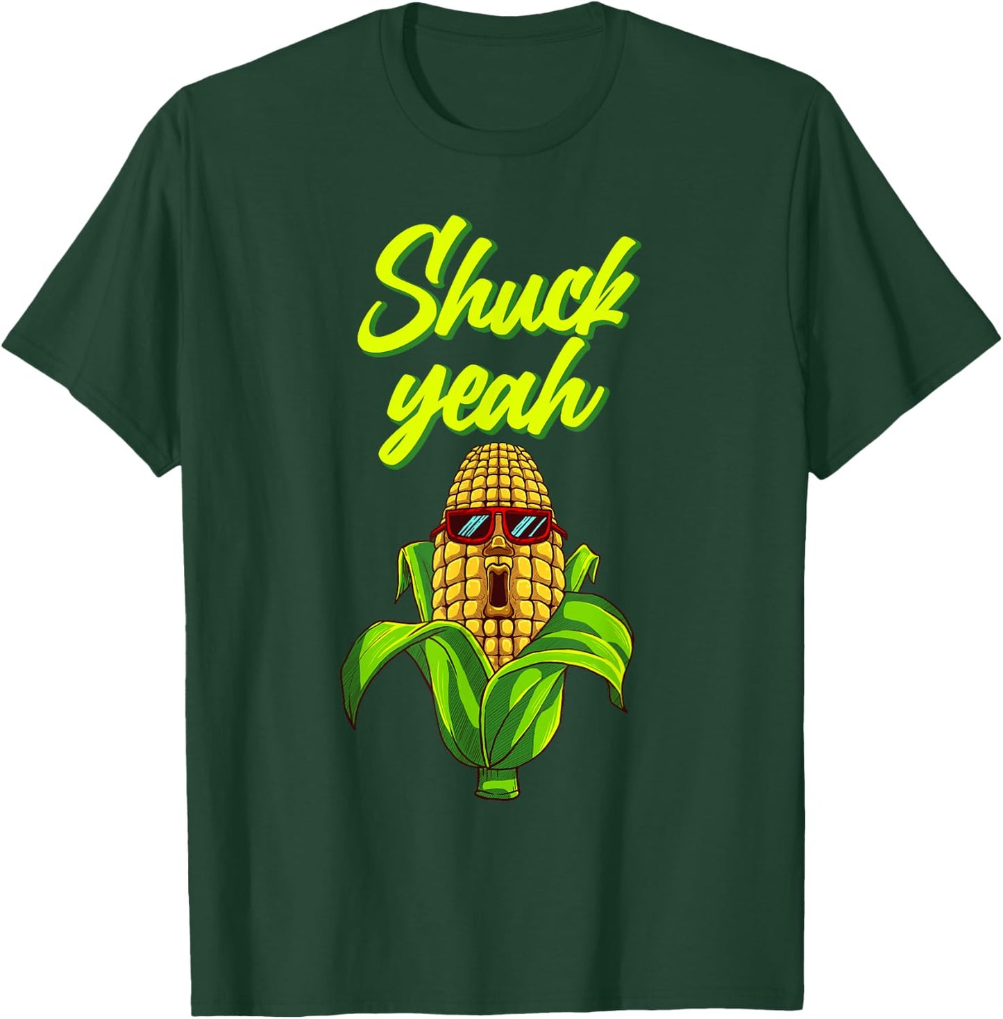 Funny Corn Gift Women Cool Corn On Cob Shuck Yeah T-Shirt - T-Shirt | Forest