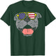 Pitbull Pit American USA Flag 4th Of July Fourth Dog T-Shirt - T-Shirt | Forest