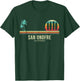 California Surf San Onofre Vintage Surf Board Surfer T-Shirt - T-Shirt | Forest