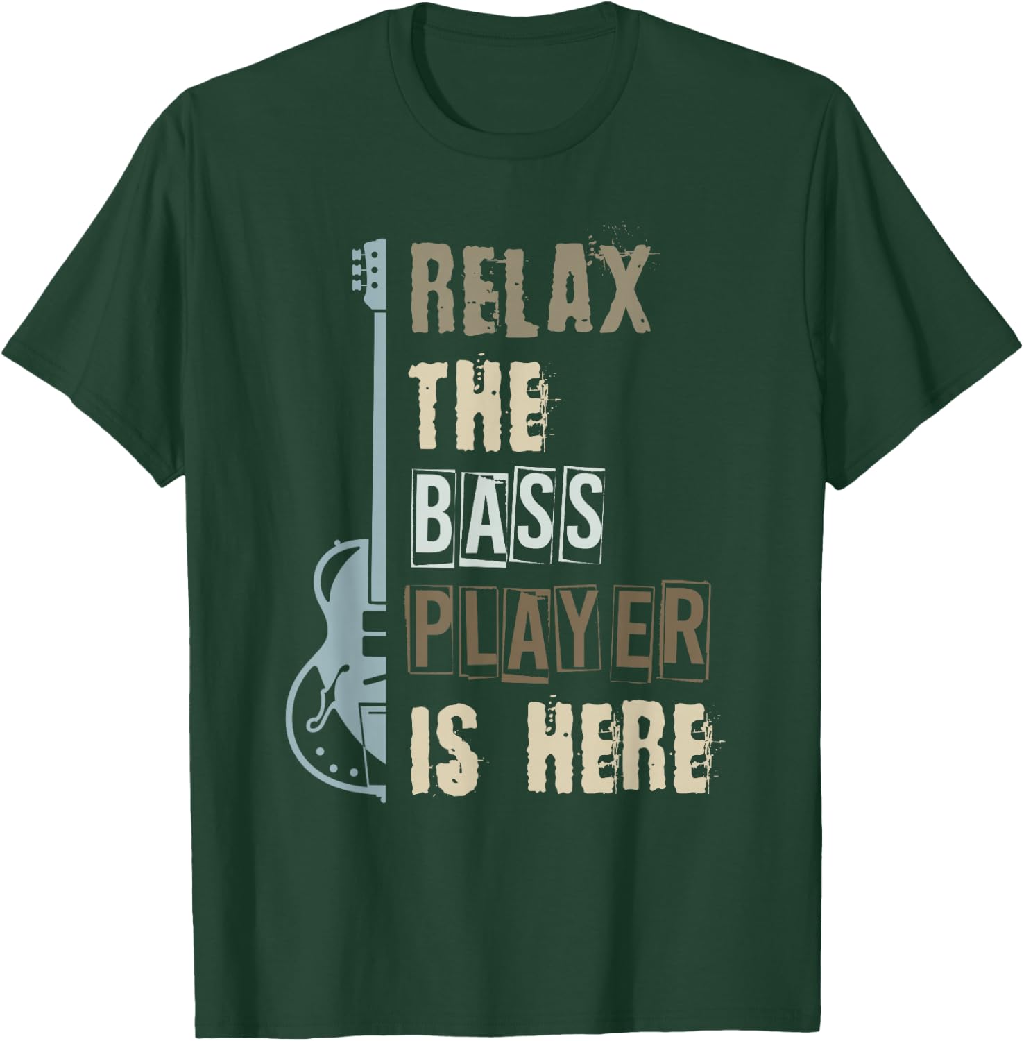 Bassist Gift Musician Bass Guitar T-Shirt - T-Shirt | Forest