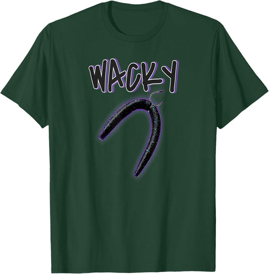 Wacky Worms With Hook For Bass Fishing, Apparel By Black Fly T-Shirt - T-Shirt | Forest