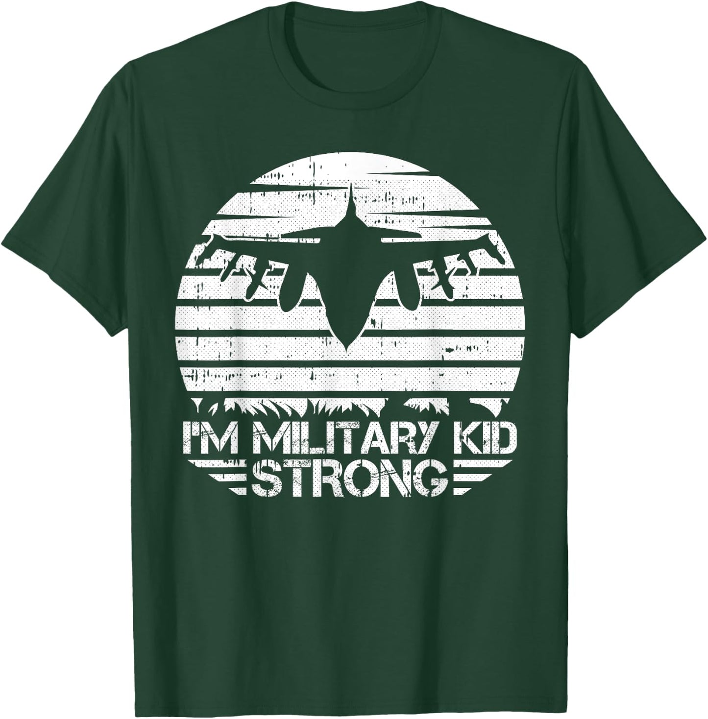 I Am Military Kid Strong Month Of The Military Child Army T-Shirt - T-Shirt | Forest