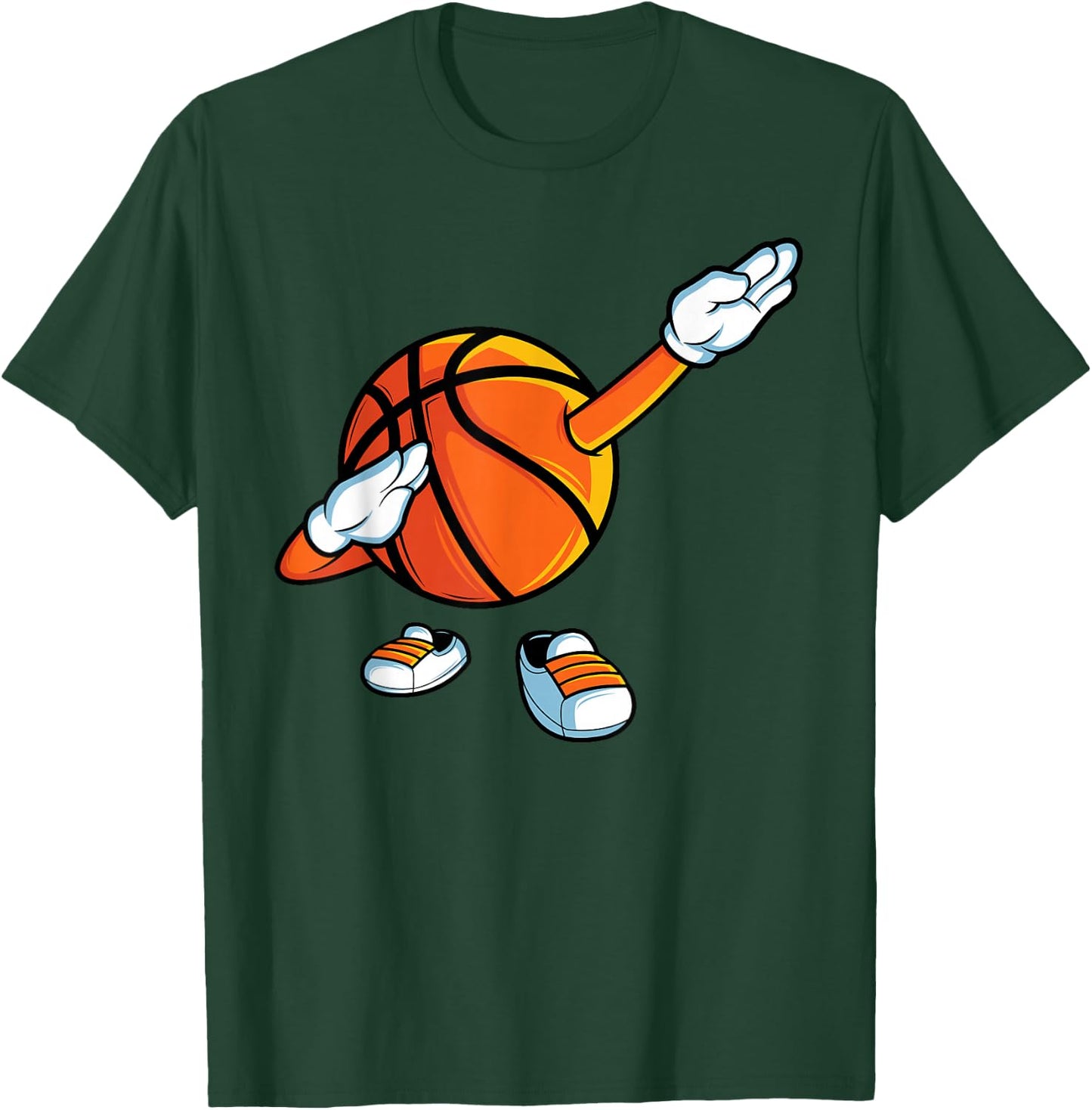 Funny Dabbing Basketball Dancing Ball Game in Shoes for Boys T-Shirt - T-Shirt | Forest