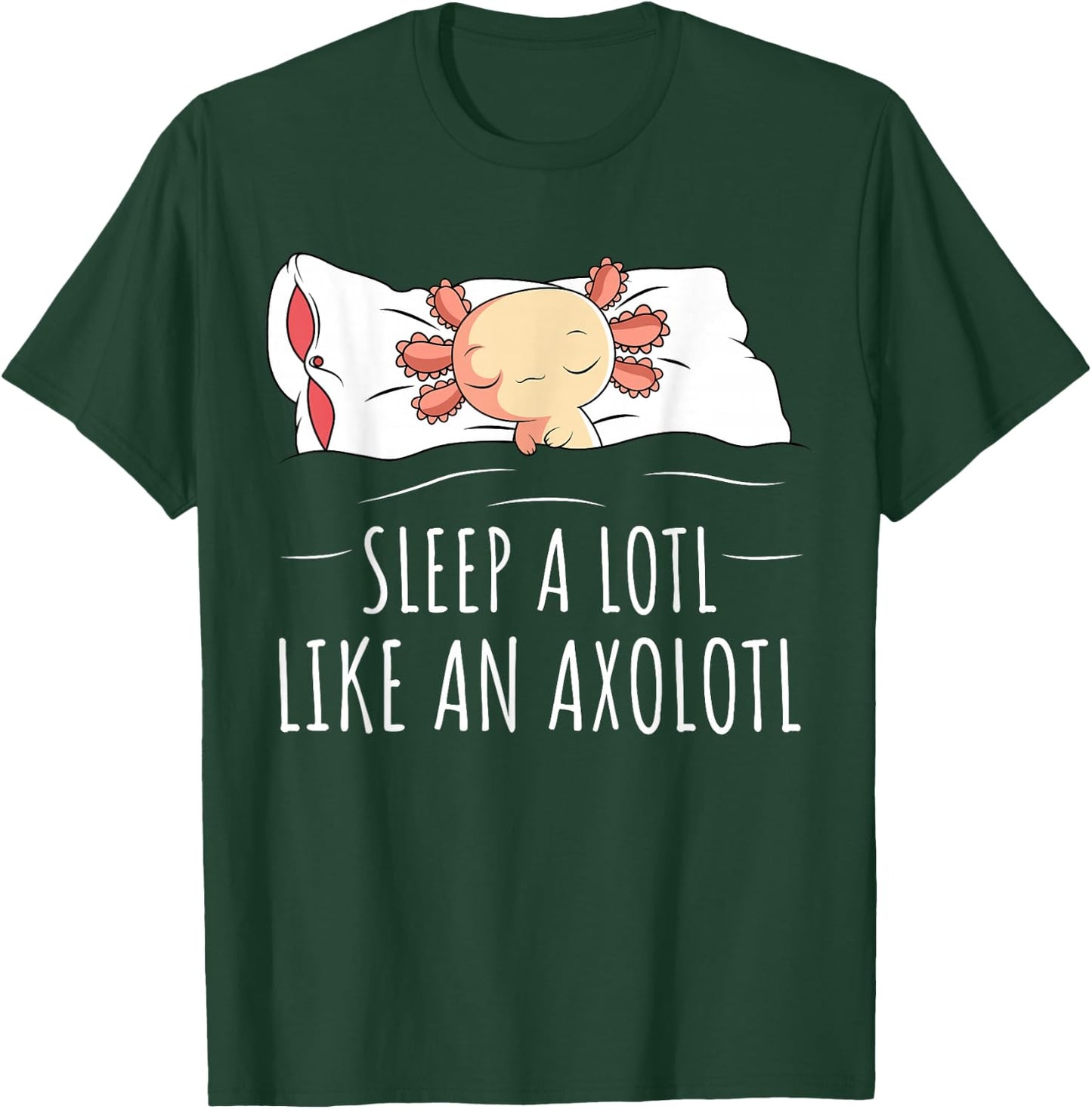Axolotl Sleep Shirt Salamander Pyjamas Sleep T-Shirt - T-Shirt | Forest