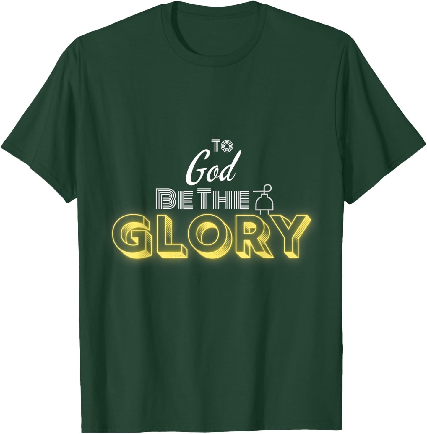 Faith Essentials To God be the Glory Christian - Black, -Adults, Small, Short Sleeve, Modern, Letter Print, Christmas T-Shirt - T-Shirt | Forest