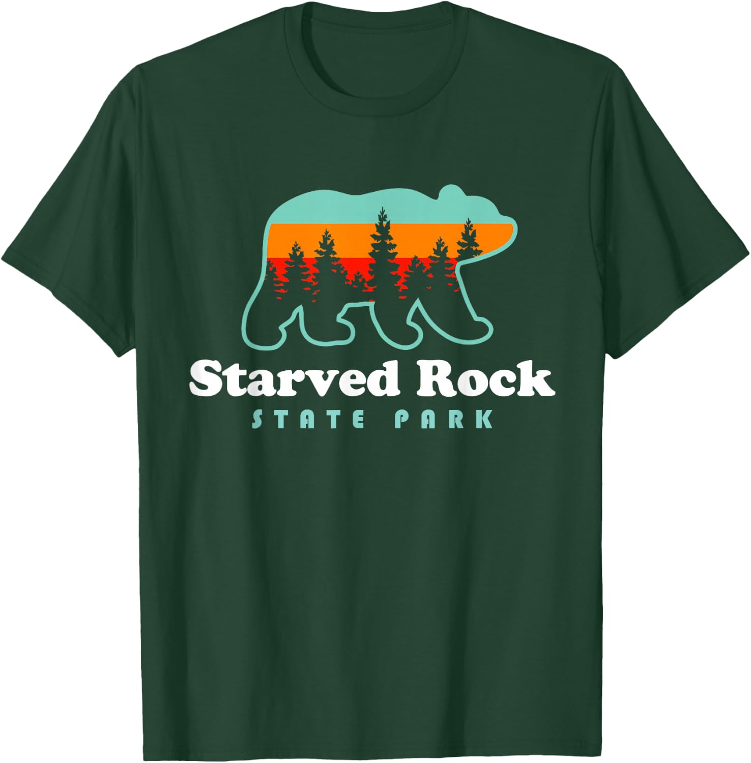 Starved Rock State Park Starved Rock Hiking Illinois Bear T-Shirt - T-Shirt | Forest