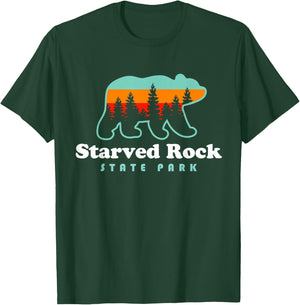 Starved Rock State Park Starved Rock Hiking Illinois Bear T-Shirt - T-Shirt | Forest