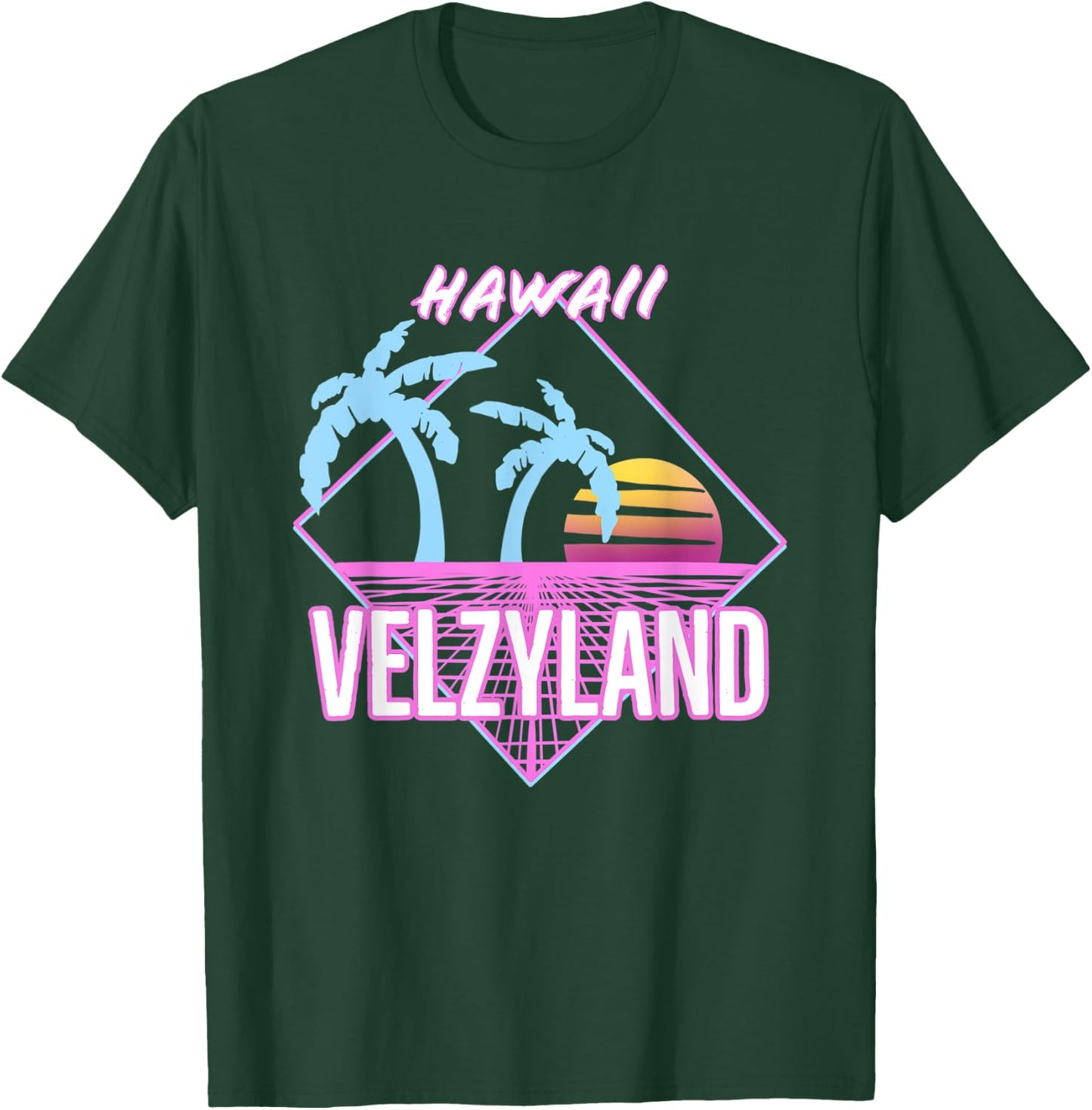 Retro Velzyland Hawaii T-Shirt - T-Shirt | Forest
