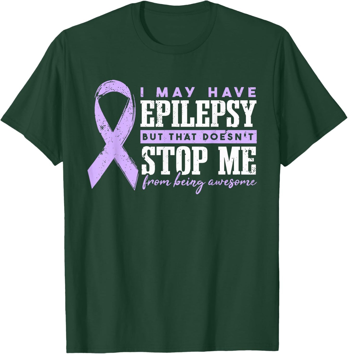 Epilepsy Purple Ribbon I May Have Epilepsy T-Shirt - T-Shirt | Forest