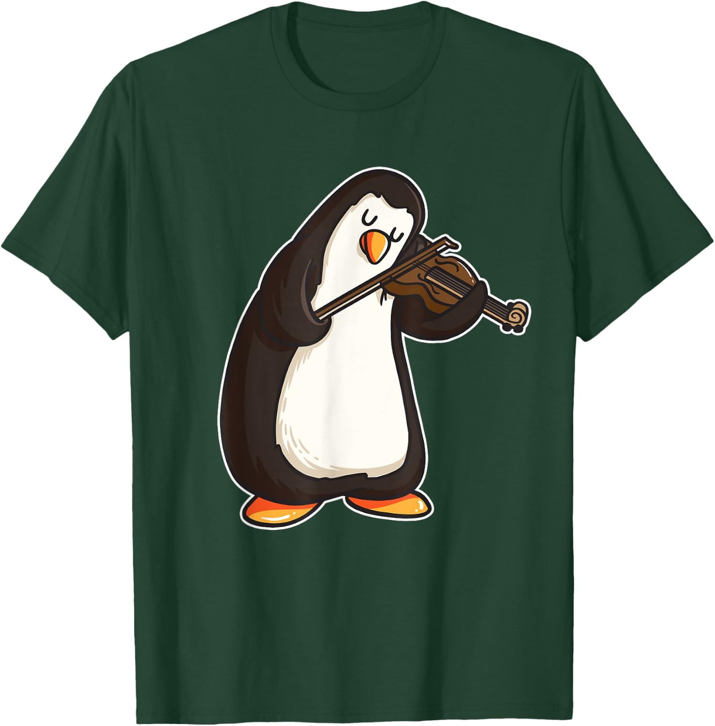 Violinist Penguin Violin Viola Player Music Gift T-Shirt - T-Shirt | Forest