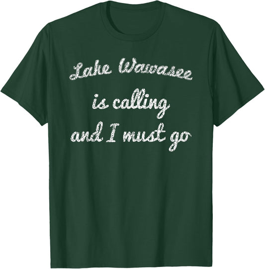 LAKE WAWASEE INDIANA Funny Fishing Camping Summer Gift T-Shirt - T-Shirt | Forest
