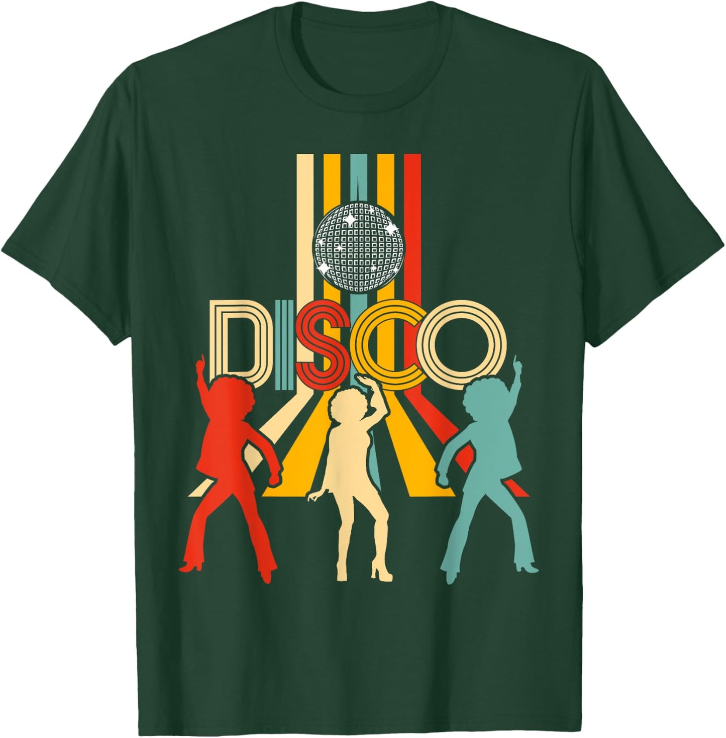 Retro 70s Disco Gifts Vintage Dancing Disco Ball T-Shirt - T-Shirt | Forest