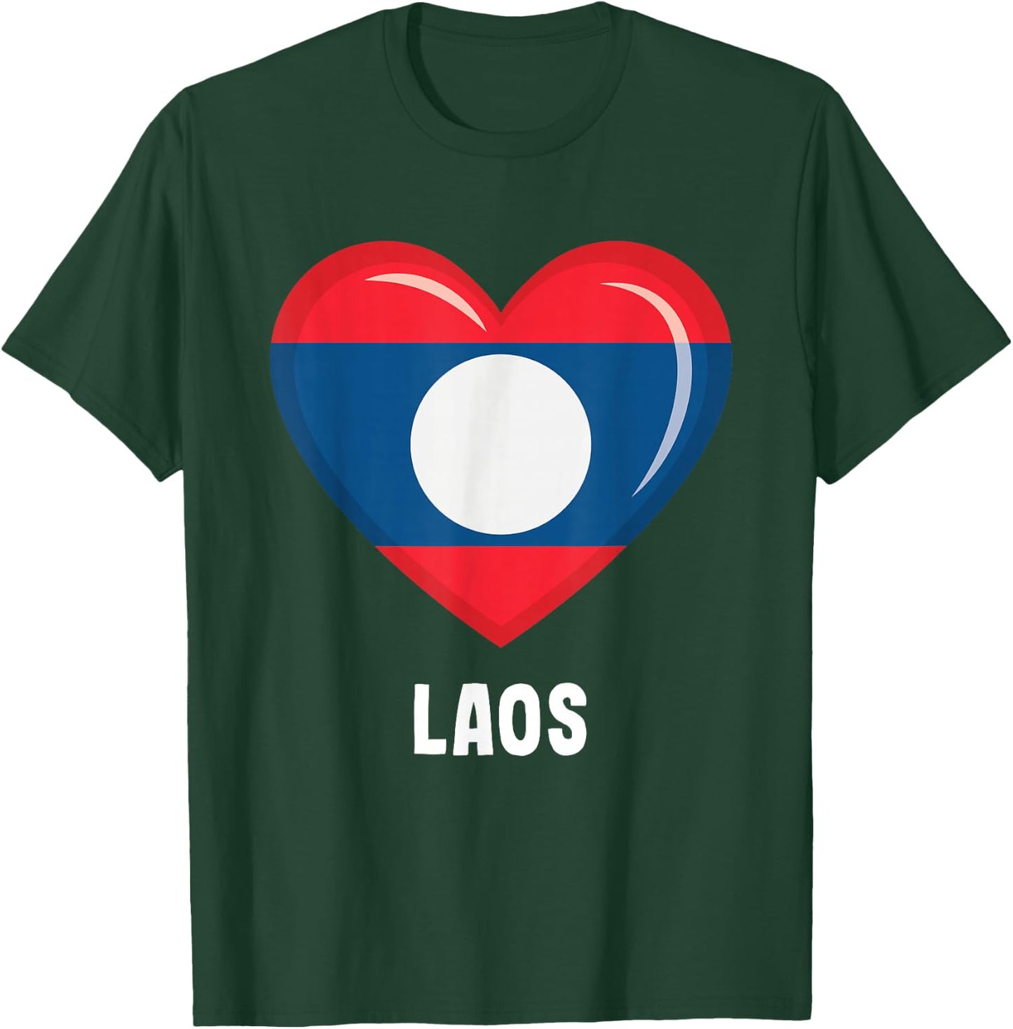 Lao Flag Shirt | Lao T-Shirt - T-Shirt | Forest