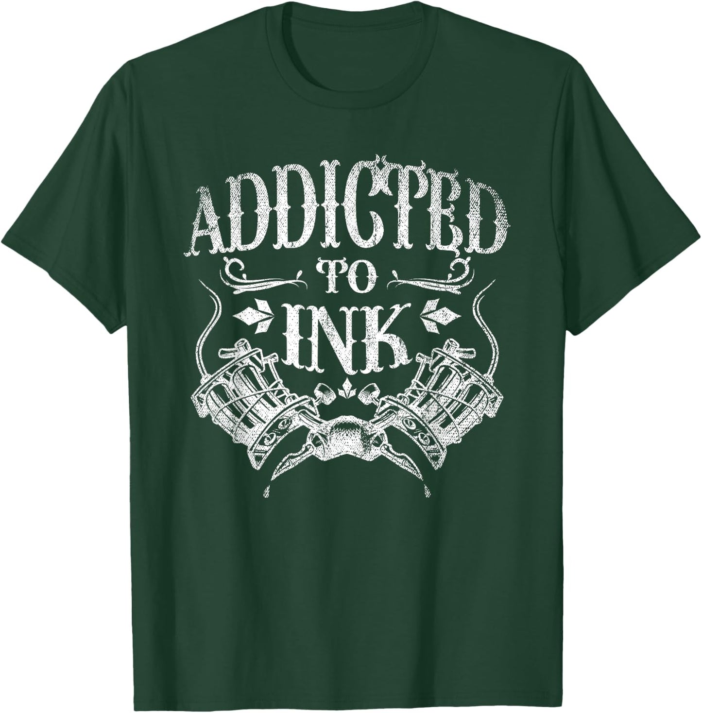 Inked Tattoo Artist Gift Addicted To Ink Tattoo T-Shirt - T-Shirt | Forest