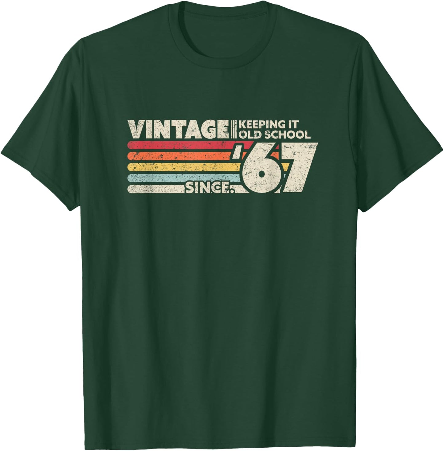 1967 Birthday Vintage, Retro Vintage T-Shirt - T-Shirt | Forest
