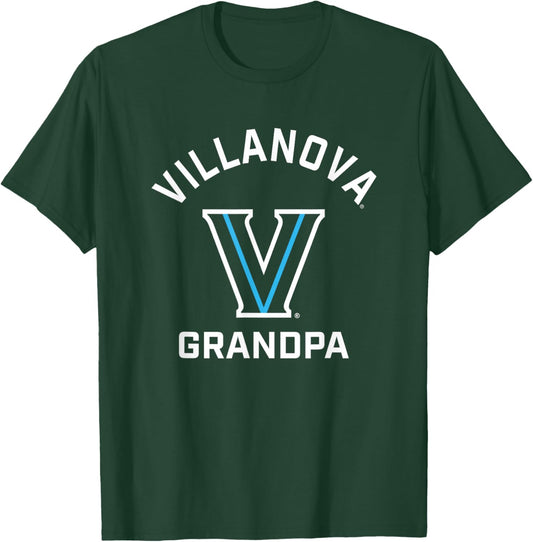 Villanova University Wildcats Arched Grandpa T-Shirt - T-Shirt | Forest