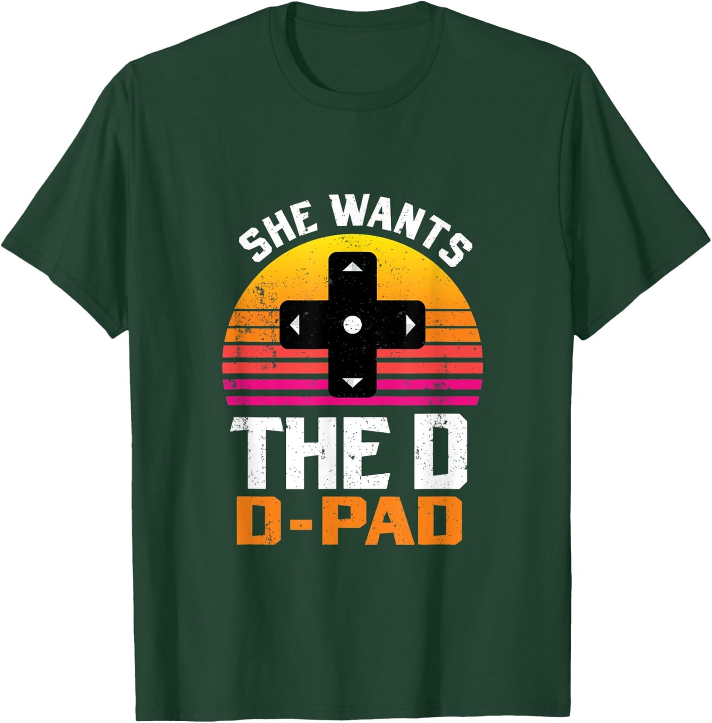 She Wants the D D-Pad 90s Video Game Console T-Shirt - T-Shirt | Forest