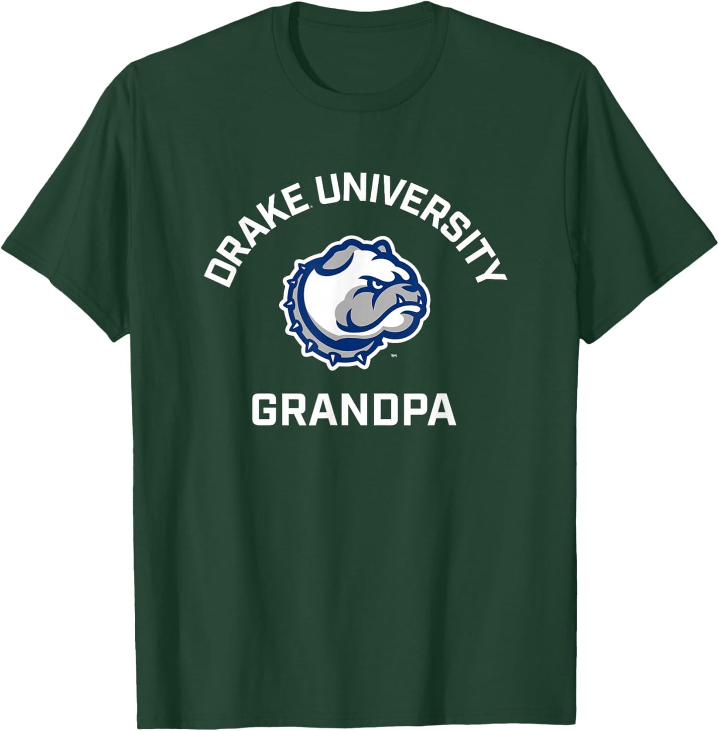 Drake University Bulldogs Arched Grandpa T-Shirt - T-Shirt | Forest