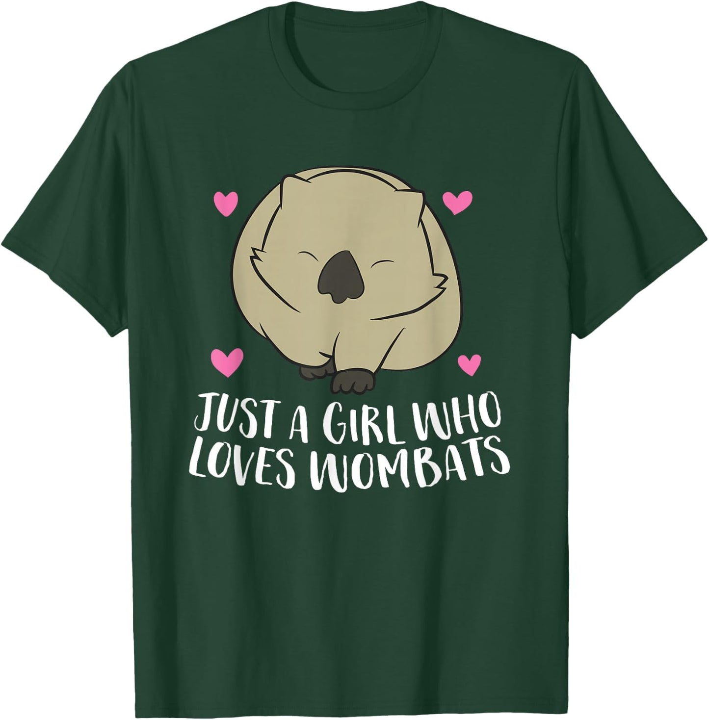 Wombat Girl Gift Just a Girl Who Loves Wombats T-Shirt - T-Shirt | Forest
