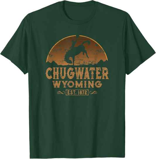 Chugwater Wyoming WY Wild West Rodeo Cowboy T-Shirt - T-Shirt | Forest