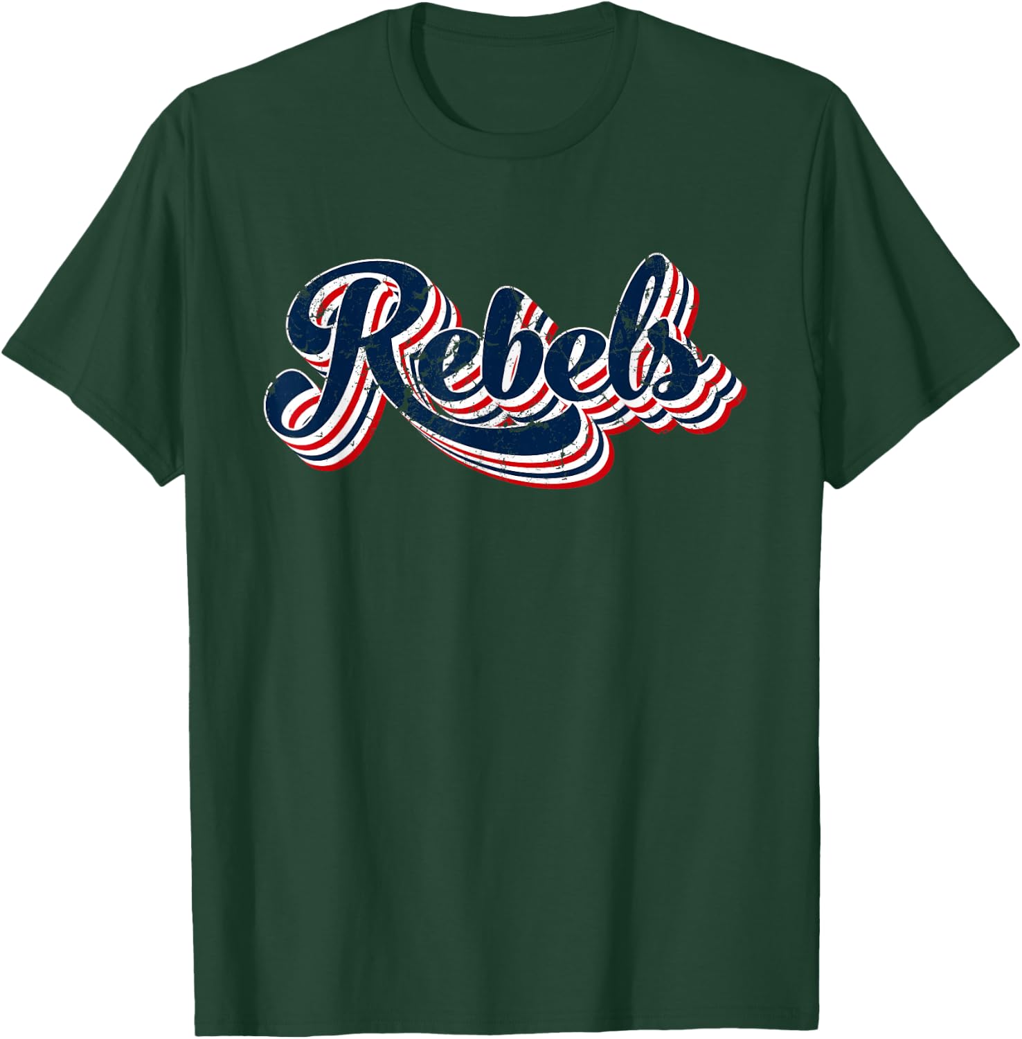 Rebels Patriotic USA America Proud 4th of July Retro Graphic T-Shirt - T-Shirt | Forest