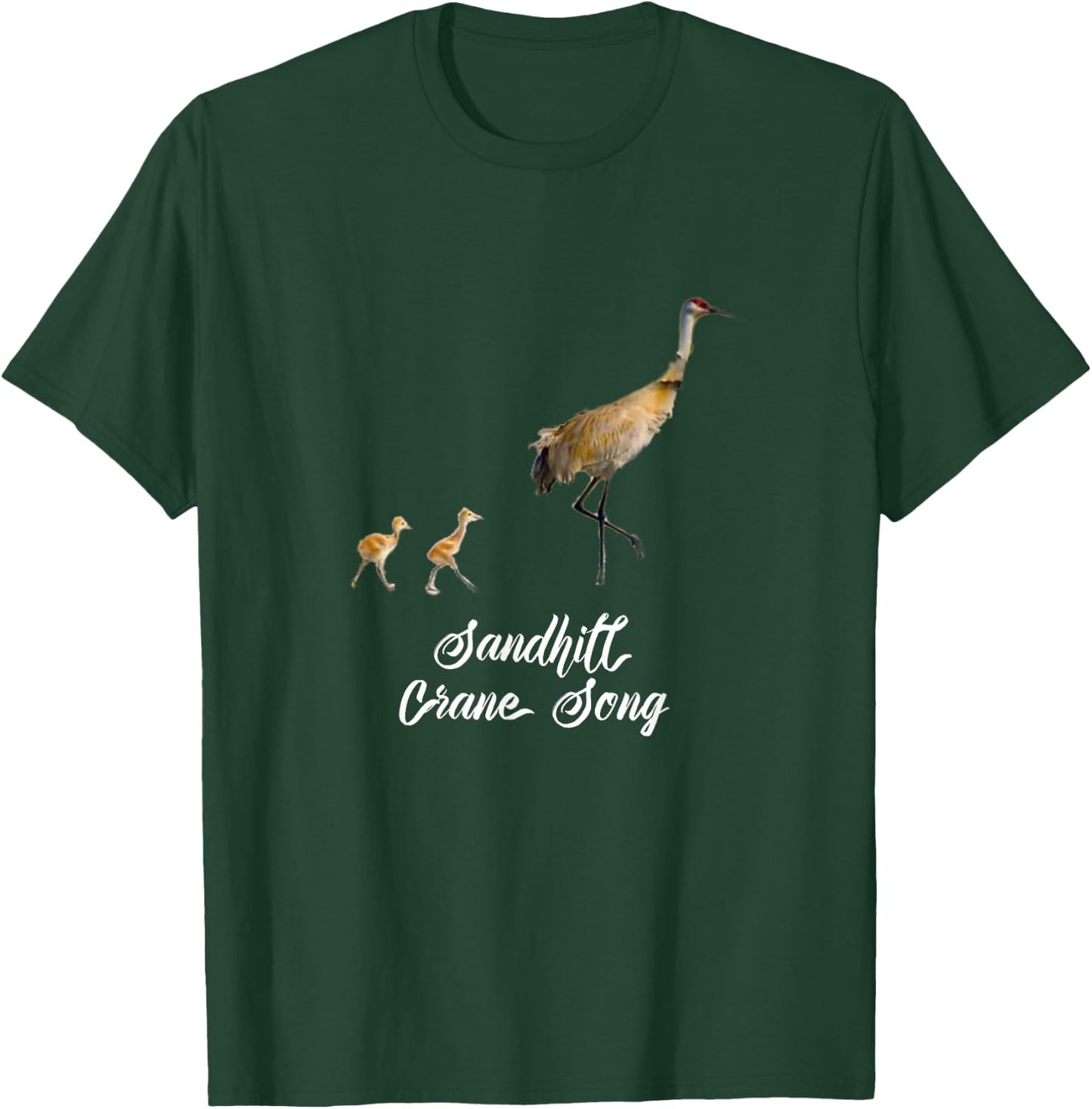 Sandhill Crane Song Design T-Shirt - T-Shirt | Forest