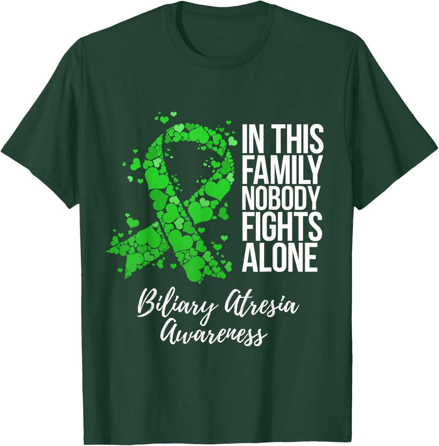 Family Support Biliary Atresia Awareness T-Shirt - T-Shirt | Forest