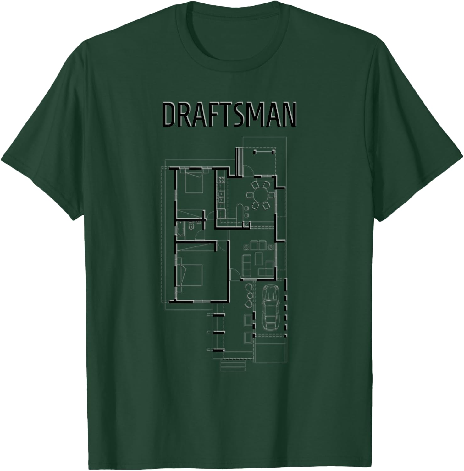 Draftsman floor plan architect T-Shirt - T-Shirt | Forest