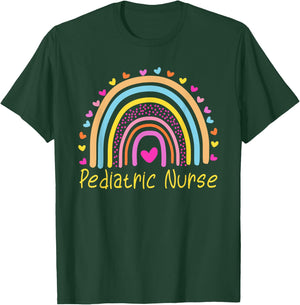 Pediatric Nurse Rainbow T-Shirt - T-Shirt | Forest