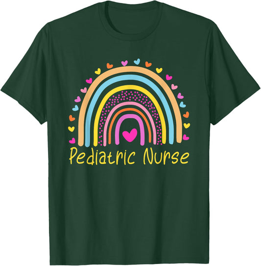 Pediatric Nurse Rainbow T-Shirt - T-Shirt | Forest