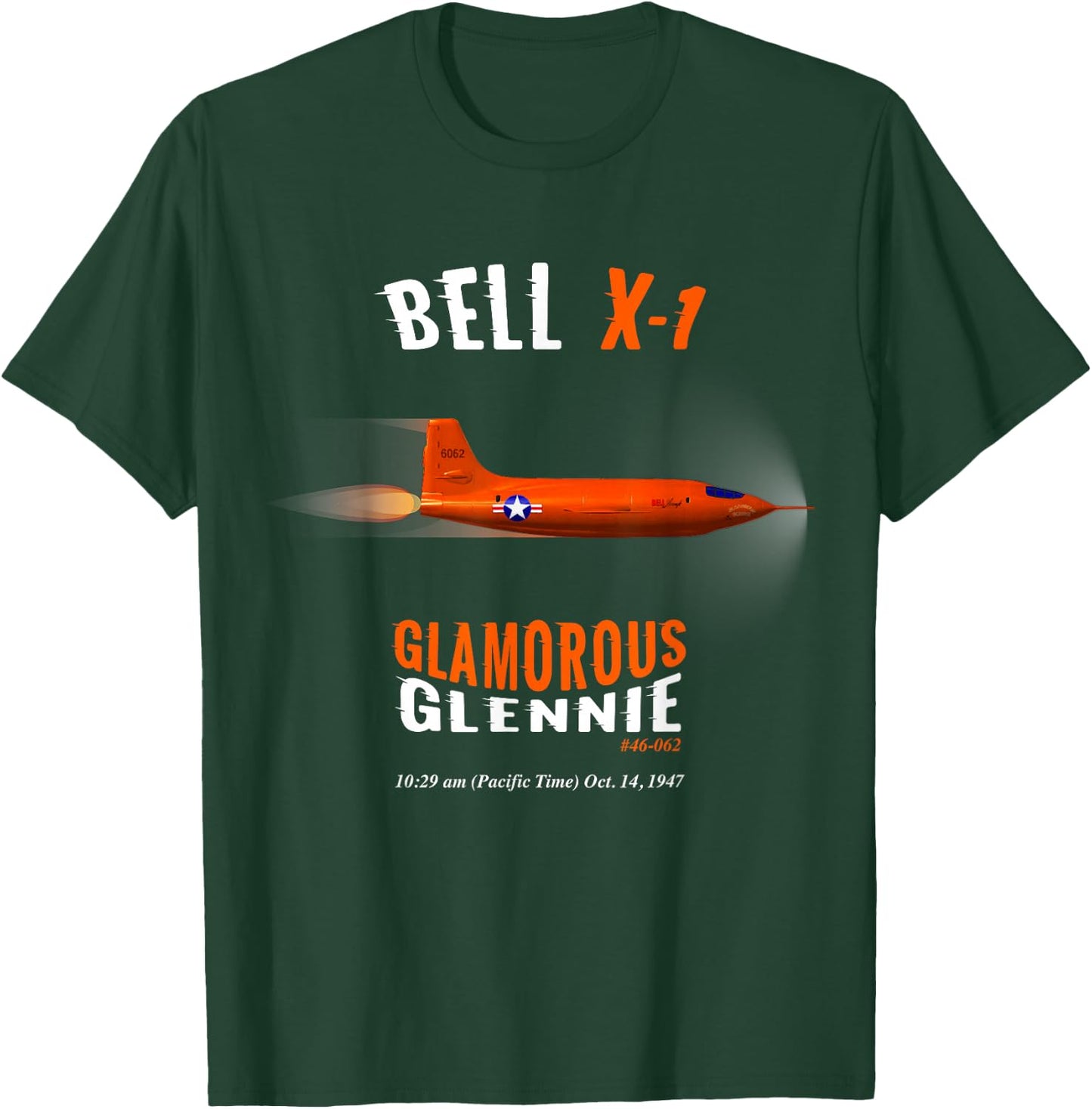 Bell X-1 Supersonic Rocket Aircraft Speed of Sound Mach 1 T-Shirt - T-Shirt | Forest