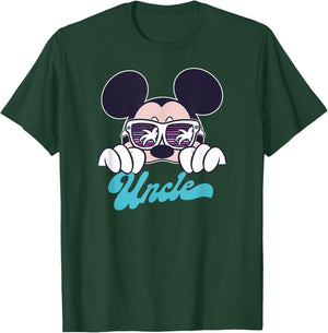 Disney Mickey and Friends Mickey Summer Vibes Uncle Logo T-Shirt - T-Shirt | Forest