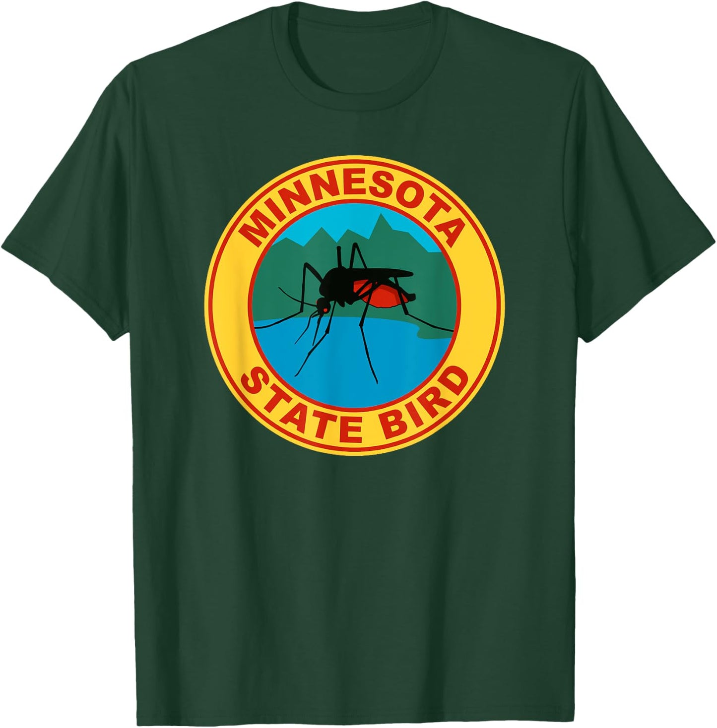 Funny Minnesota Mosquito State Bird T-Shirt - T-Shirt | Forest