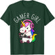 Gamer Girl Unicorn Gaming Cute Video Game Gift Women Girls T-Shirt - T-Shirt | Forest