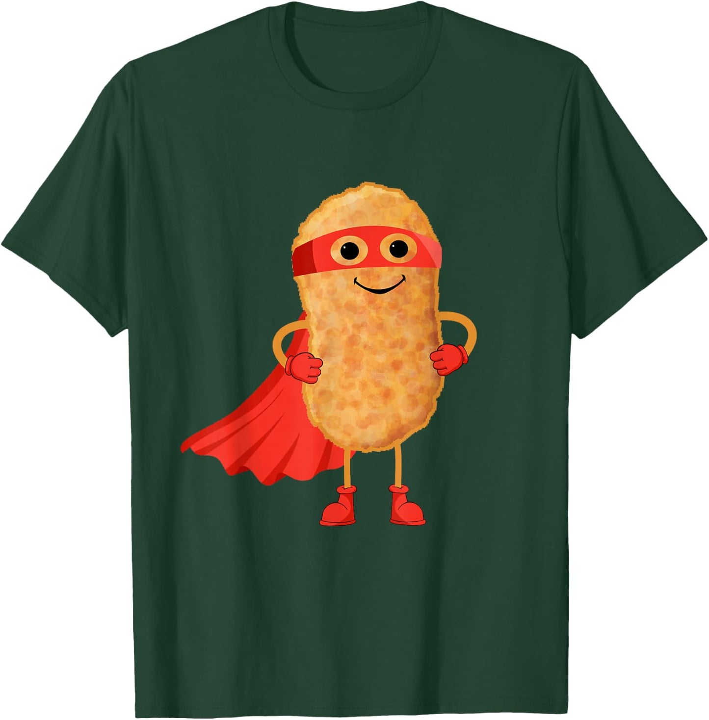 Super Hero Chicken Nuggets Funny Nugget Man Gift Kids T-Shirt - T-Shirt | Forest