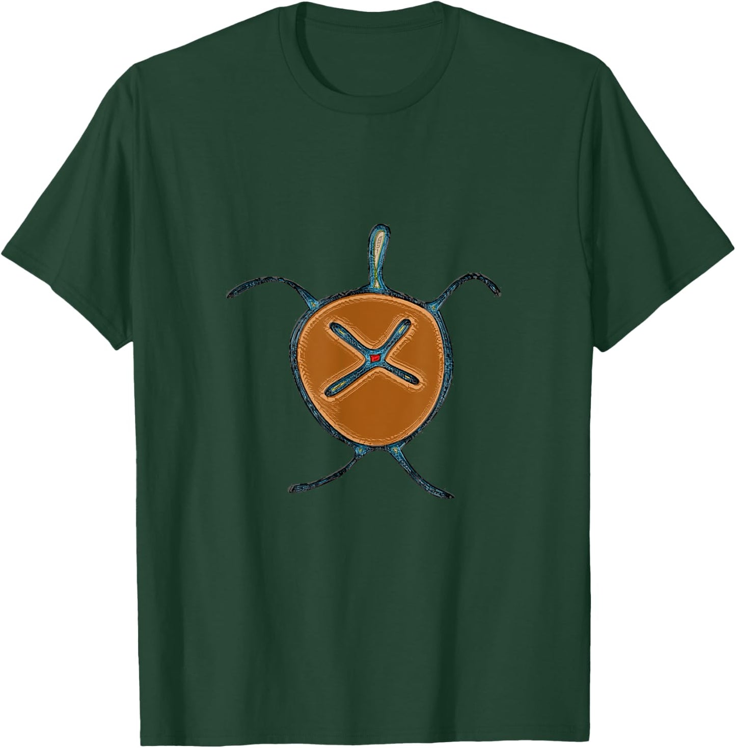 Taino Turtle Symbol Puerto Rico Indigenous T-Shirt - T-Shirt | Forest