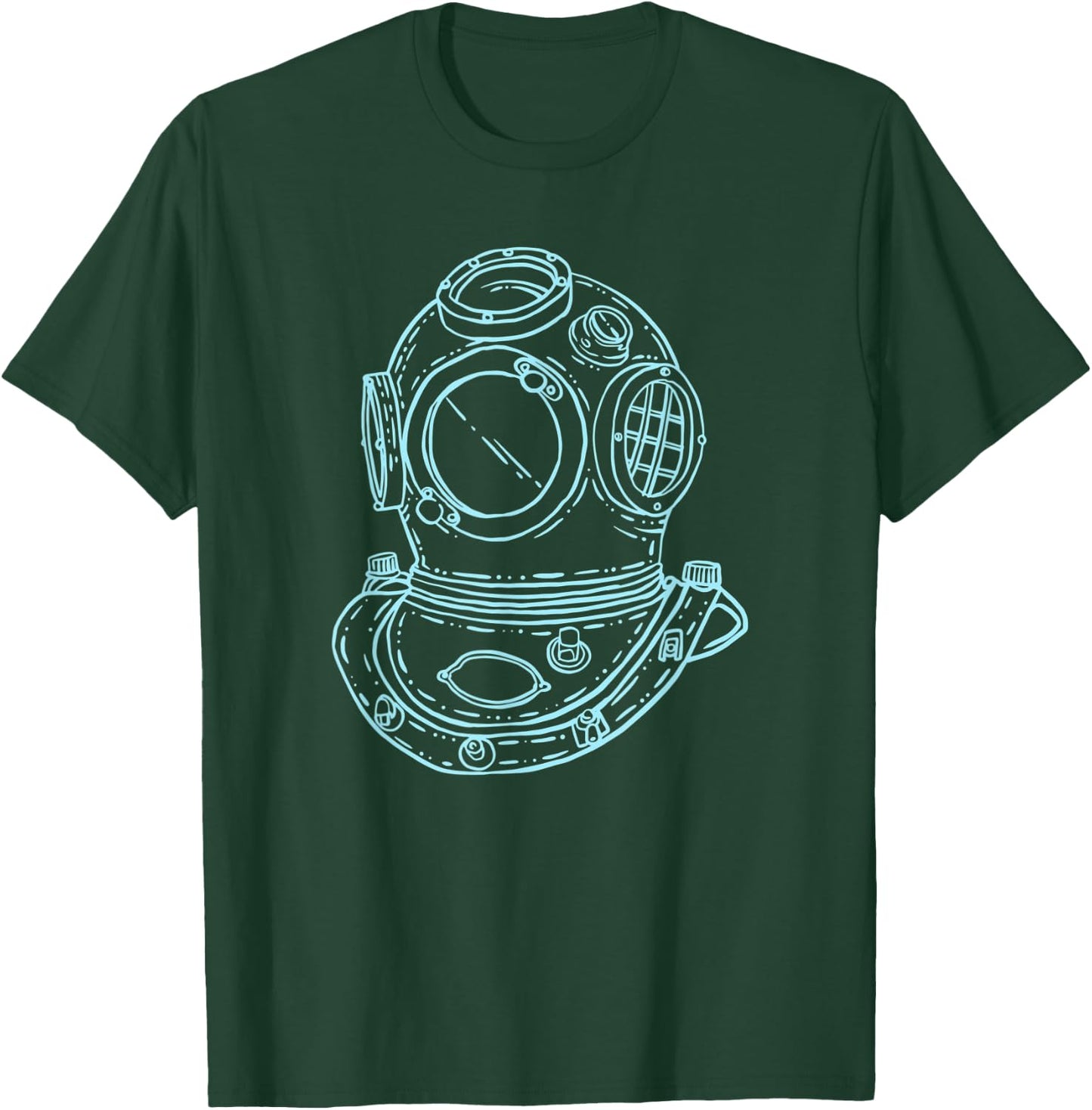 Scuba diving helmet T-Shirt - T-Shirt | Forest