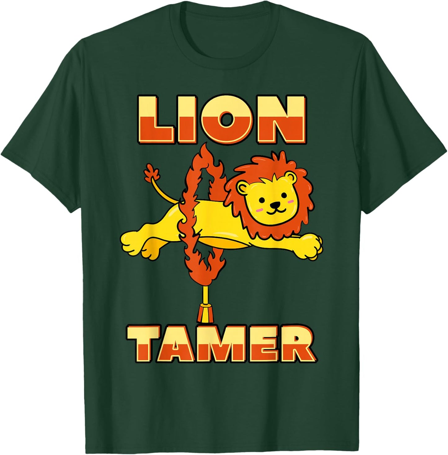 Lion Tamer Carnival Performances Circus Skills Exhibitions T-Shirt - T-Shirt | Forest