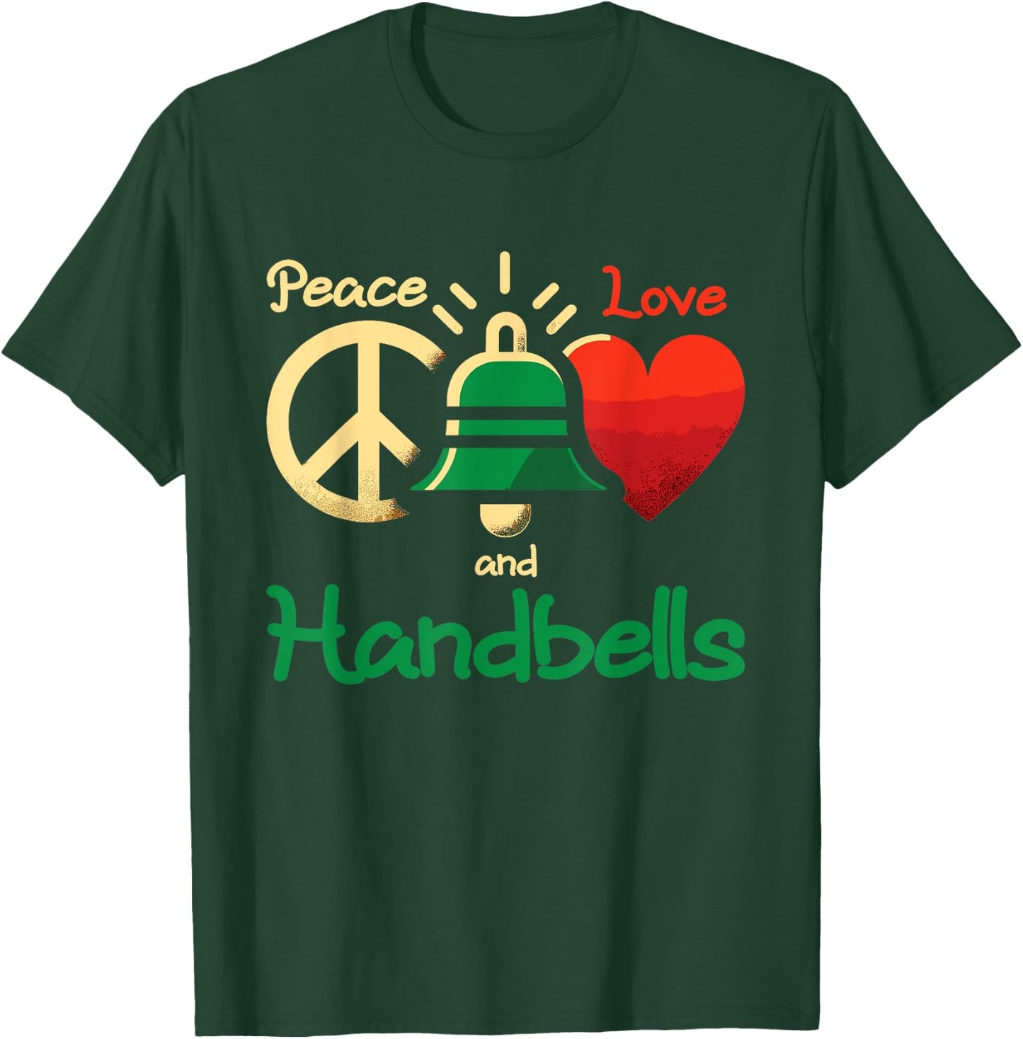 Handbell Choir Music Instrument Ringing Ensemble T-Shirt - T-Shirt | Forest