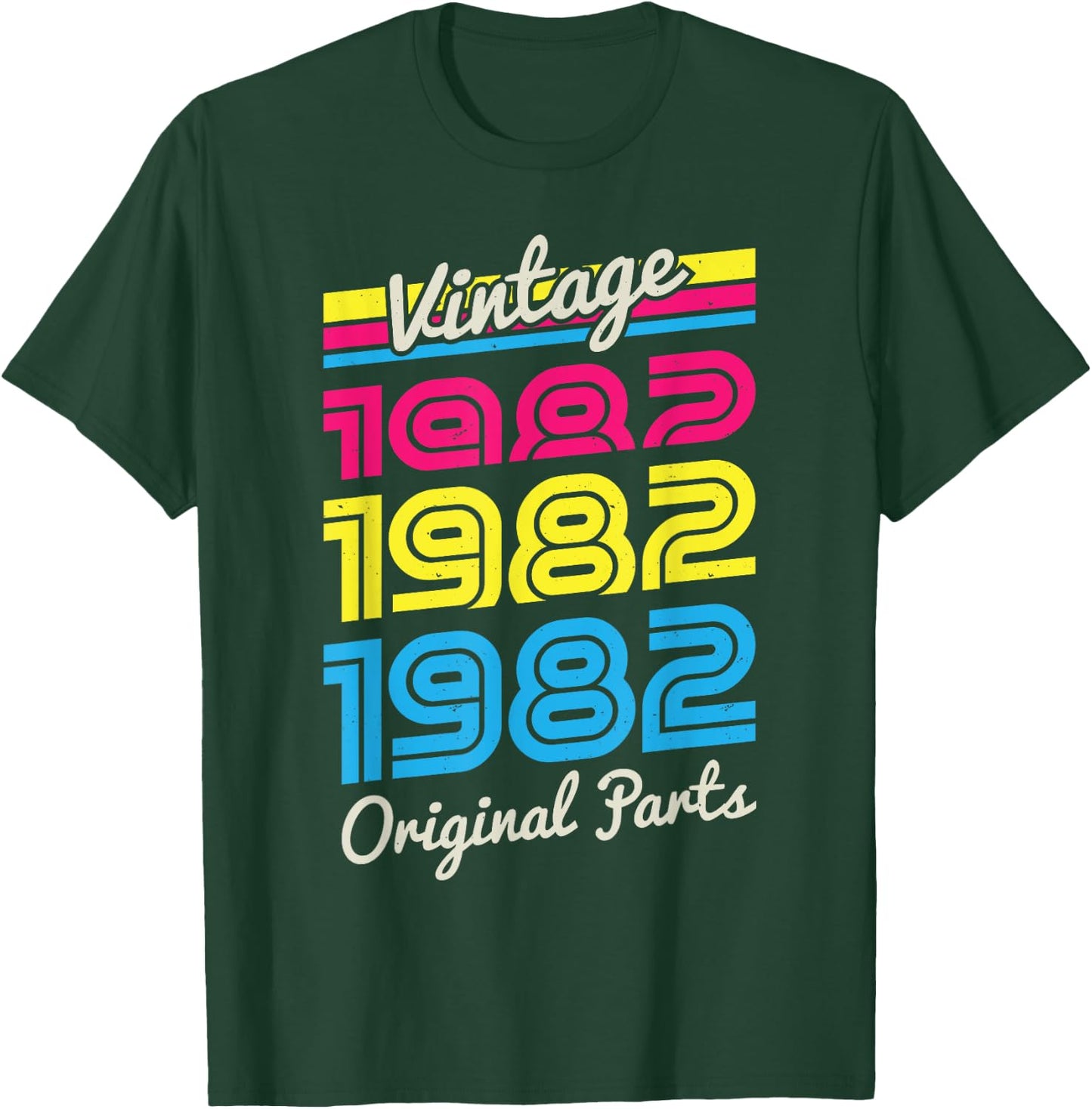 Vintage 1982 80s Women Retro Vintage Eighties Costume Party T-Shirt - T-Shirt | Forest