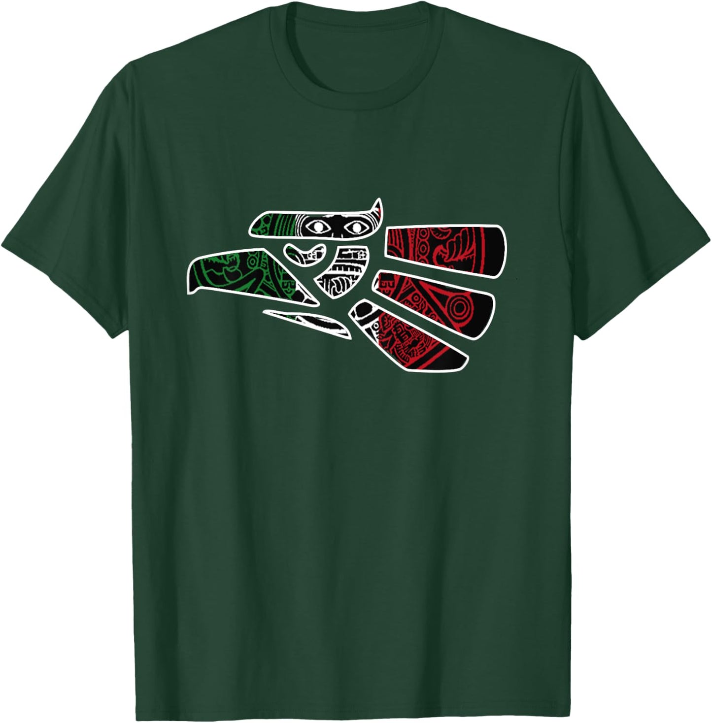 Hecho En Mexico Aztec Calendar Mexican Eagle T-Shirt - T-Shirt | Forest