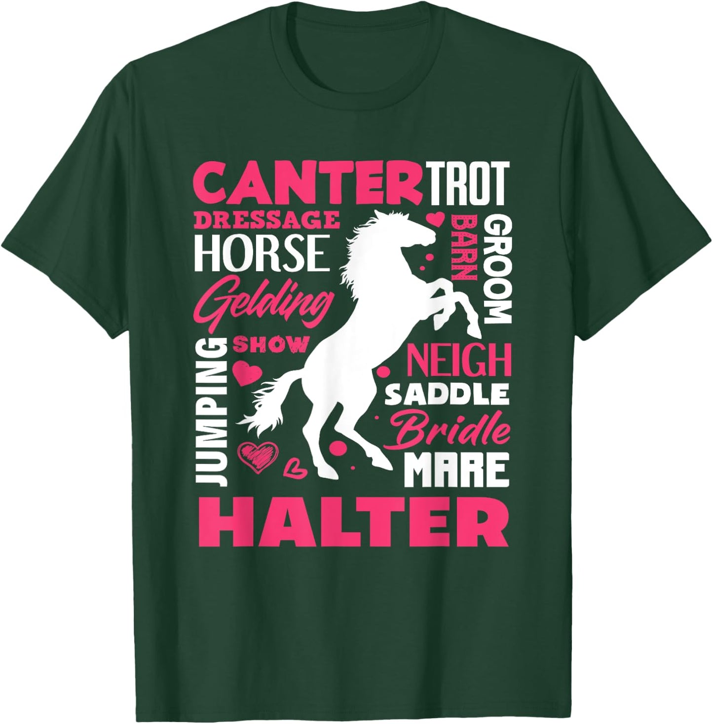 Cute Horse Lover Girl Funny Horseback Riding Horses Lover T-Shirt - T-Shirt | Forest