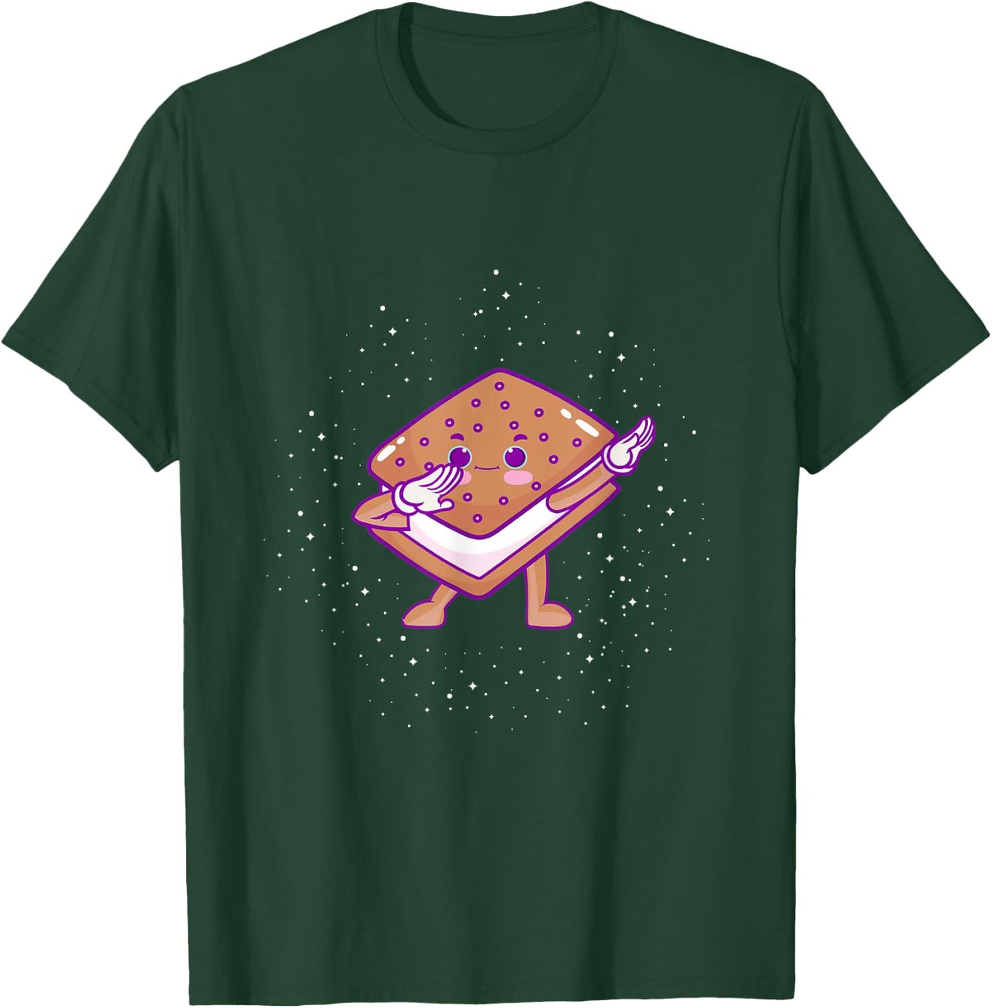 Dabbing Ice Cream Sandwich Shirt Cute Ice Cream Dabbing T-Shirt - T-Shirt | Forest