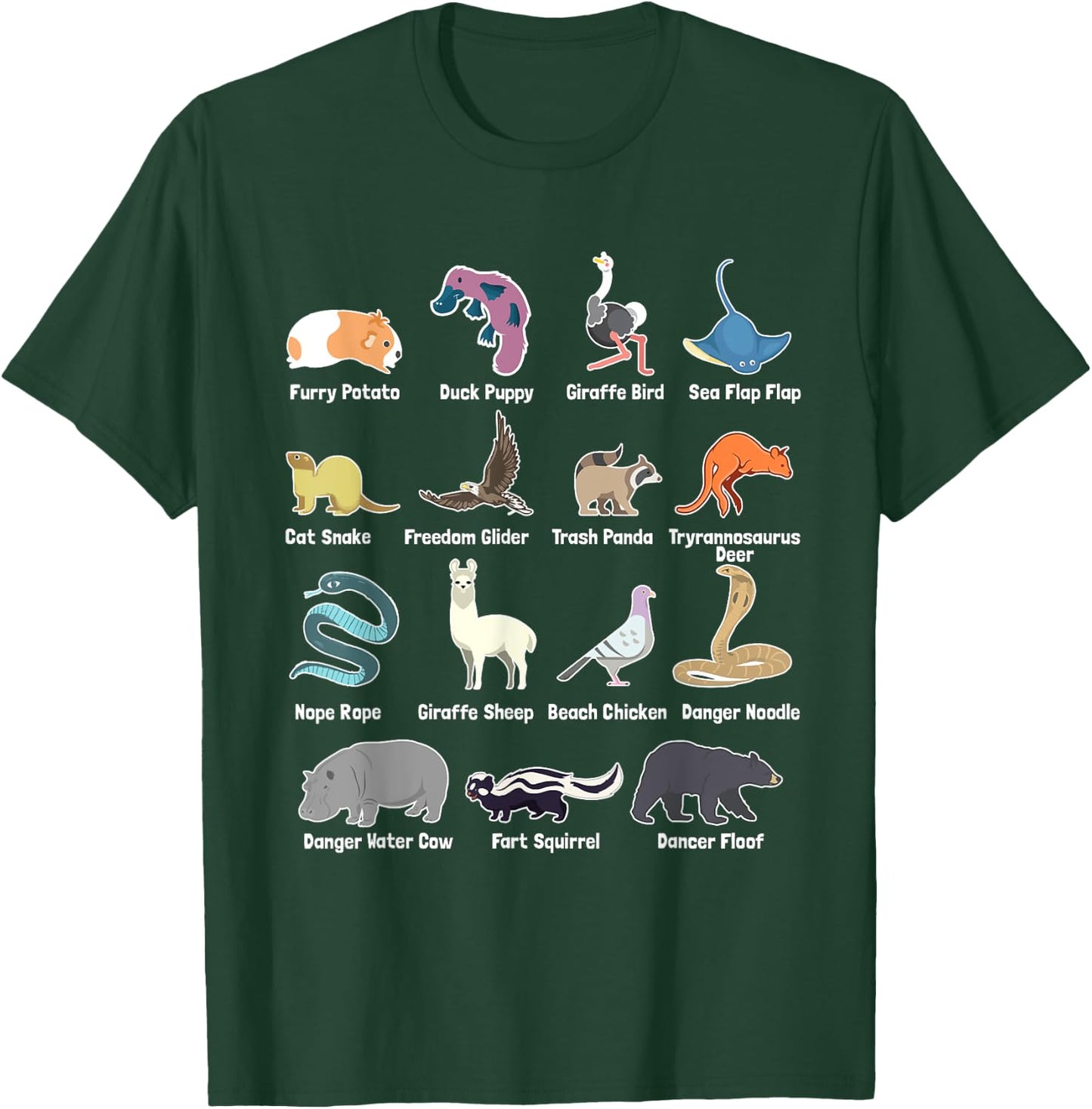 Animals Of The World - Rare Exotic Animals Funny Memes Gift T-Shirt - T-Shirt | Forest
