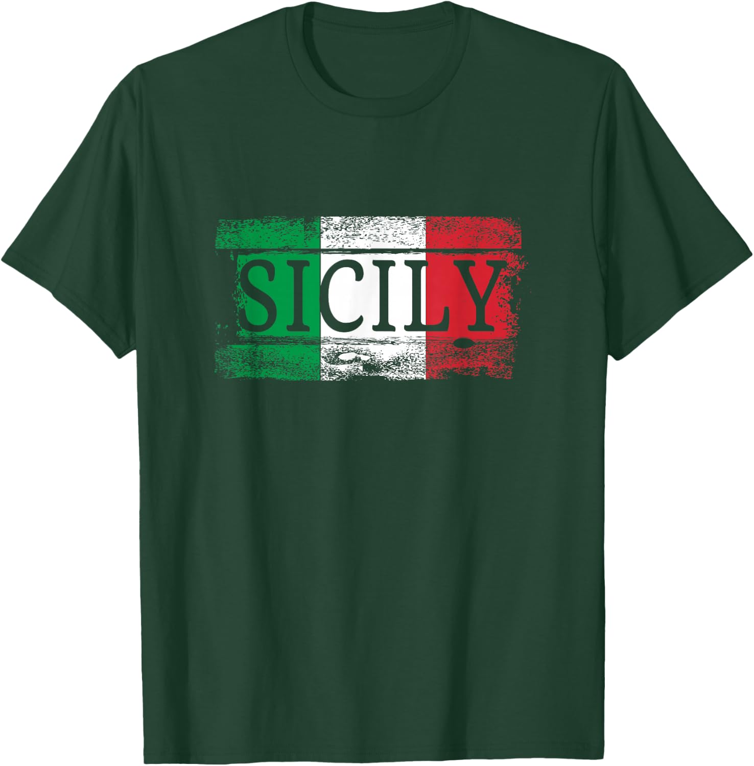 Italia Italian Flag I Vintage Sicily Italy T-Shirt - T-Shirt | Forest