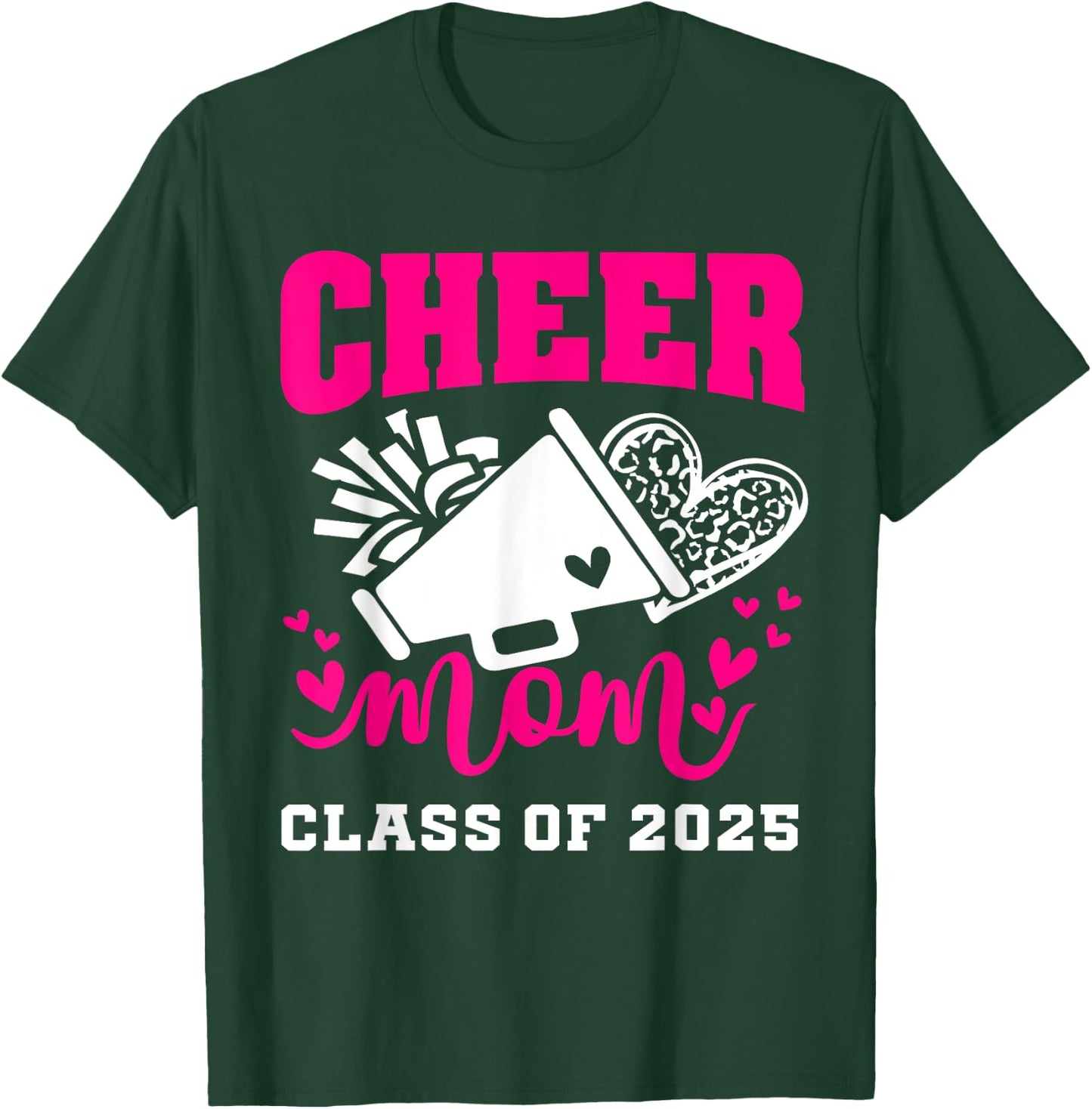 Senior Cheerleader Mom Cheer Class Of 2025 Graduation Women T-Shirt - T-Shirt | Forest