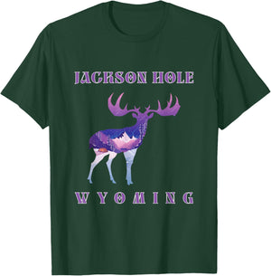 Mountain Landscape Inside A Moose Jackson Hole Wyoming T-Shirt - T-Shirt | Forest
